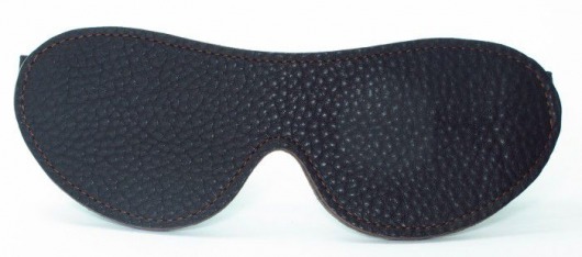 Коричневая кожаная маска на глаза на резинке - БДСМ Арсенал - купить с доставкой в Балаково