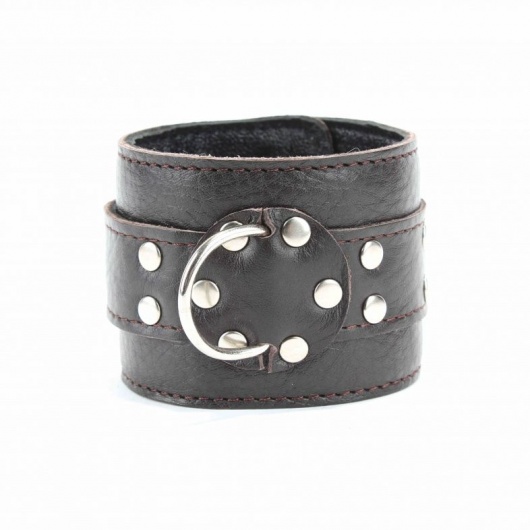 Кожаные наручники на металлической цепочке - БДСМ Арсенал - купить с доставкой в Балаково