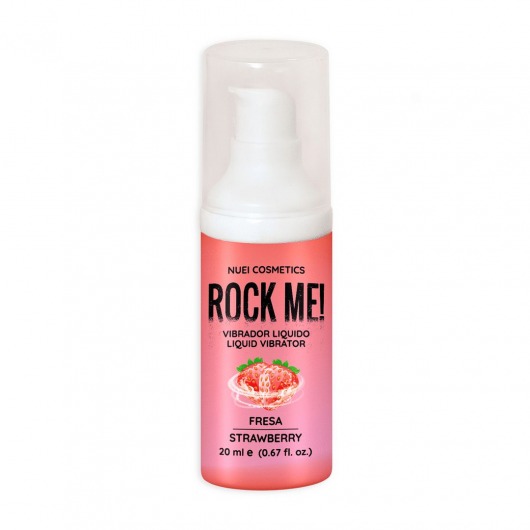 Жидкий вибратор Nuei Rock Me! с ароматом клубники - 20 мл. - Nuei cosmetics - купить с доставкой в Балаково
