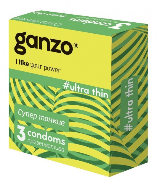 Ультратонкие презервативы Ganzo Ultra thin - 3 шт. - Ganzo - купить с доставкой в Балаково