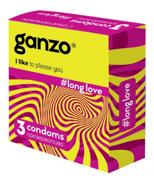 Презервативы с анестетиком для продления удовольствия Ganzo Long Love - 3 шт. - Ganzo - купить с доставкой в Балаково