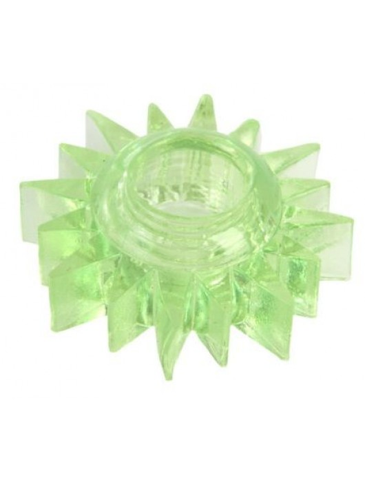 Зеленое эрекционное кольцо-солнце - Toyfa Basic - в Балаково купить с доставкой