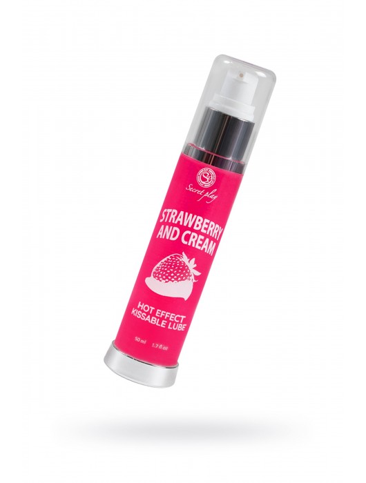 Массажное масло 2-в-1 с разогревающим эффектом и вкусом клубники со сливками - 50 мл. - Secret Play - купить с доставкой в Балаково