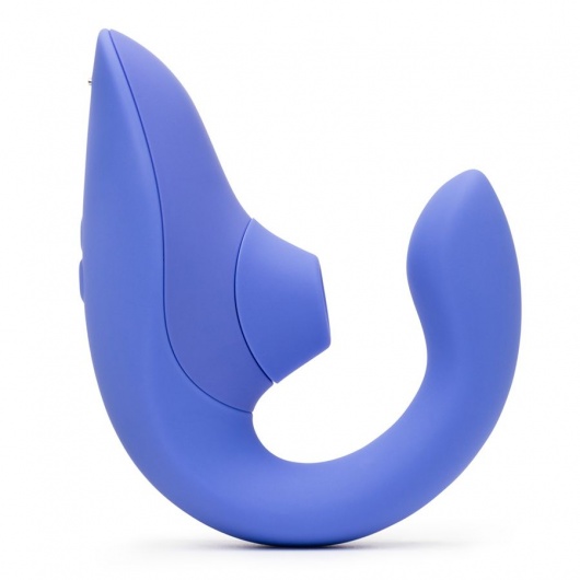 Голубой вибромассажер для двойной стимуляции Womanizer Blend - Womanizer