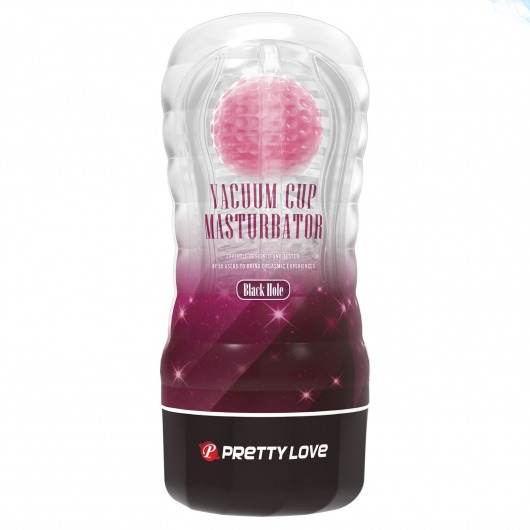 Прозрачный текстурированный мастурбатор Vacuum Cup Masturbator Black Hole - Baile - в Балаково купить с доставкой