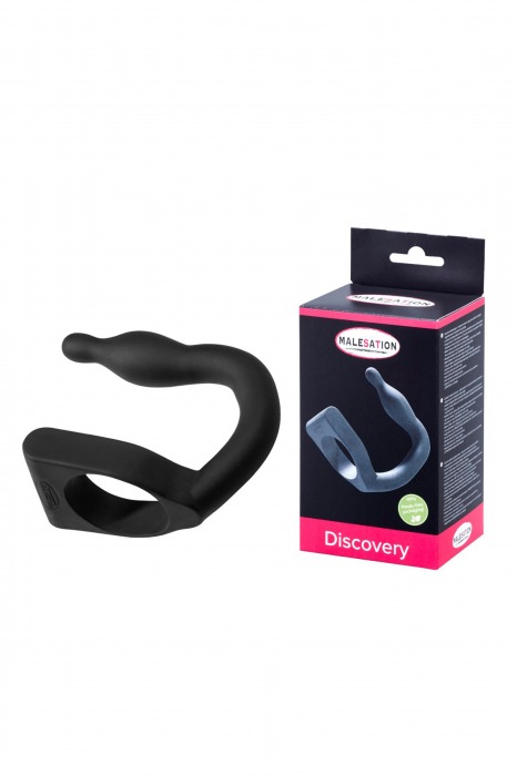 Эрекционное кольцо с вибровтулкой Discovery - MALESATION - в Балаково купить с доставкой