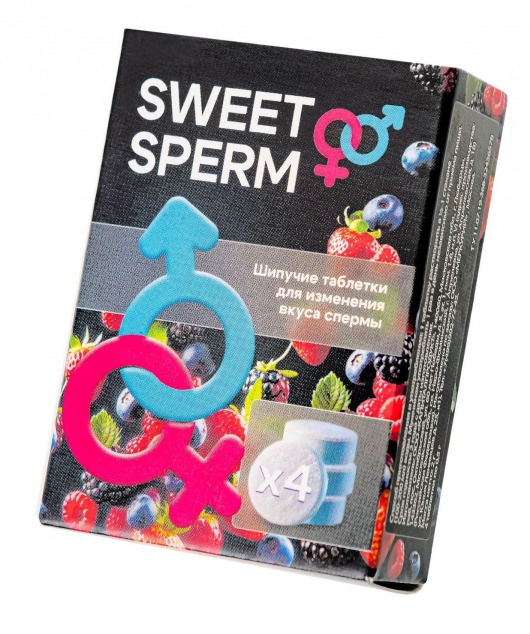 Шипучие таблетки для мужчин Sweet Sperm для изменения вкуса спермы (4 шт. по 0,5 гр.) - Капиталпродукт - купить с доставкой в Балаково