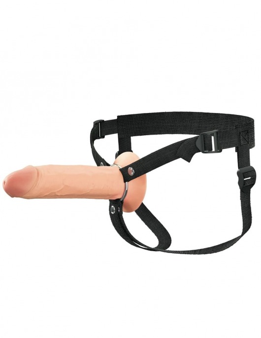 Полый страпон на ремнях 8’’ Hollow Silicone Strap-on - Pipedream - купить с доставкой в Балаково