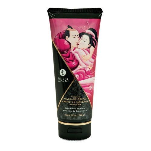 Массажный крем для тела с ароматом малины Raspberry feeling - 200 мл. - Shunga - купить с доставкой в Балаково