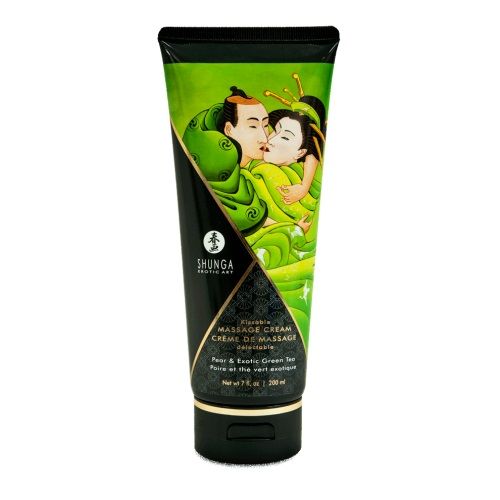 Массажный крем для тела с ароматом груши и зелёного чая Pear   Exotic Green Tea - 200 мл. - Shunga - купить с доставкой в Балаково