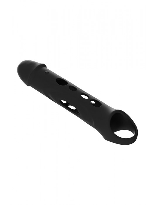 Черная насадка-удлинитель Vibrating Extender With Remote с вибрацией - Dream Toys - в Балаково купить с доставкой