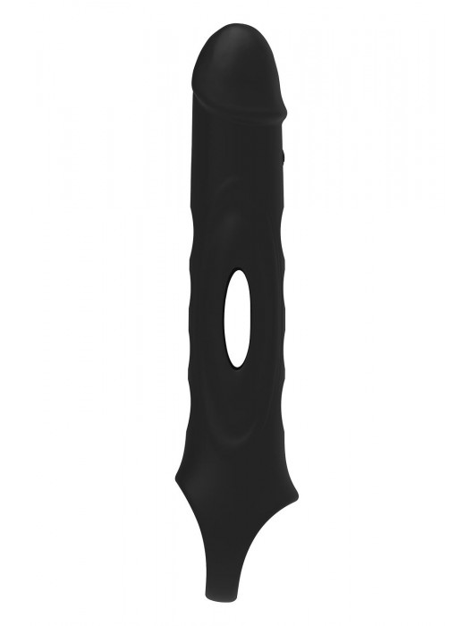 Черная насадка-удлинитель Vibrating Extender With Remote с вибрацией - Dream Toys - в Балаково купить с доставкой