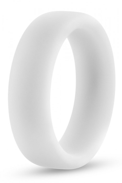 Белое люминесцентное эрекционное кольцо Silicone Glo Cock Ring - Blush Novelties - в Балаково купить с доставкой