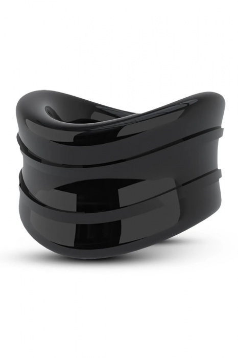 Черное эрекционное кольцо на мошонку Beef Ball Stretcher Snug - Blush Novelties - в Балаково купить с доставкой