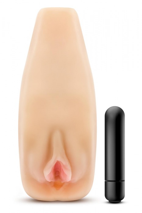 Мастурбатор-вагина с вибрацией Soft   Wet Natasha Realistic Beige Masturbator - Blush Novelties - в Балаково купить с доставкой