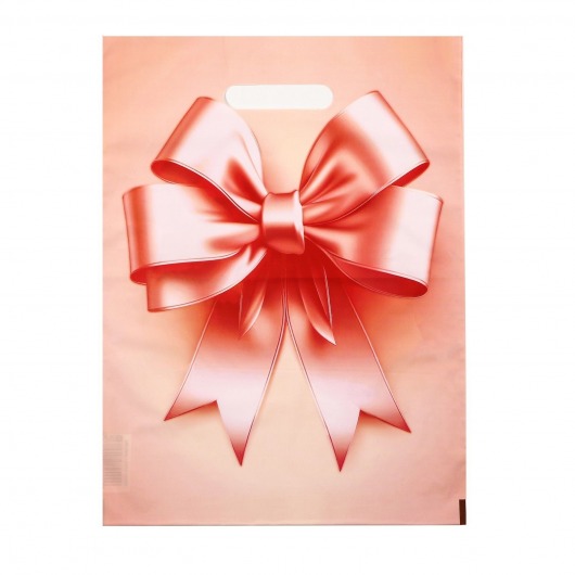 Пакет с принтом в виде банта с вырубной ручкой (30х40 см) - Сима-Ленд - купить с доставкой в Балаково