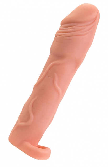 Телесная удлиняющая насадка с подхватом - 19 см. - ToyFa - в Балаково купить с доставкой