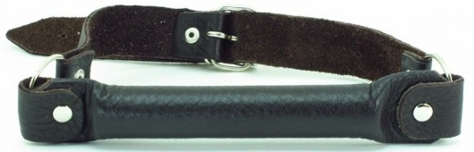 Чёрный кожаный кляп-трензель - БДСМ Арсенал - купить с доставкой в Балаково