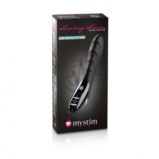 Вибратор с электростимуляцией Sizzling Simon Black Edition - 27 см. - MyStim - купить с доставкой в Балаково