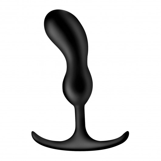 Черный массажер простаты с утяжелителями Premium Silicone Weighted Prostate Plug Medium - 16,3 см. - XR Brands - в Балаково купить с доставкой