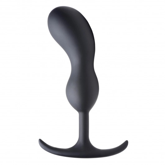 Черный массажер простаты с утяжелителями Premium Silicone Weighted Prostate Plug Large - 18,8 см. - XR Brands - в Балаково купить с доставкой