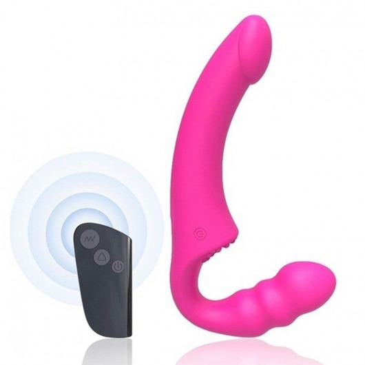 Розовый безремневой страпон Straples Strap-On Dildo - Erokay - купить с доставкой в Балаково