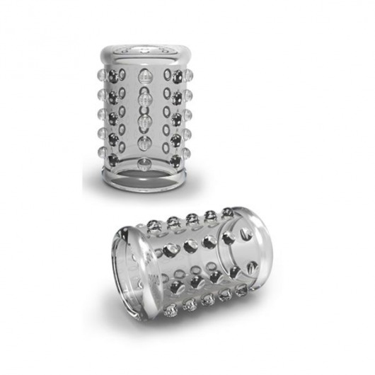 Прозрачная насадка на пенис с шишечками STAY HARD COCK SLEEVE 02 CLEAR - Blush Novelties - в Балаково купить с доставкой