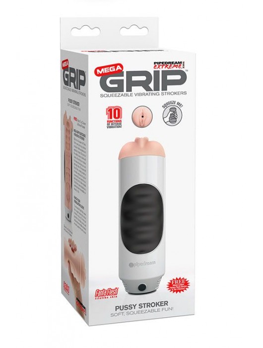 Мастурбатор-вагина Extreme Toyz Mega Grip Vibrating Stroker Mouth - Pipedream - в Балаково купить с доставкой