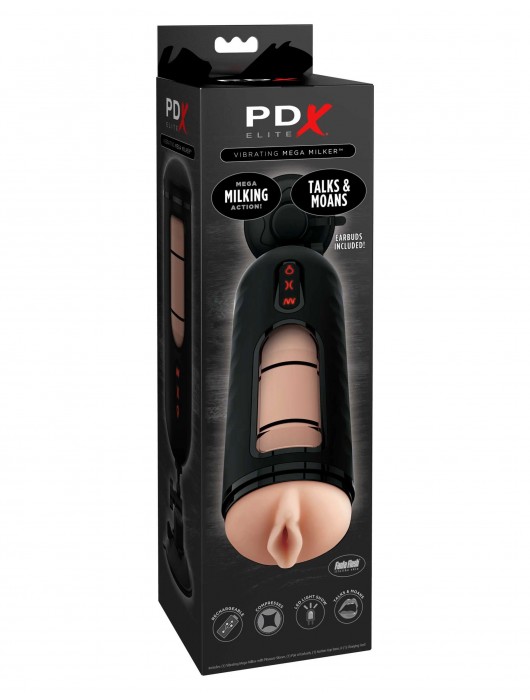 Мастурбатор-вагина с вибрацией Vibrating Mega Milker - Pipedream - в Балаково купить с доставкой