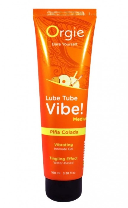 Гель с эффектом вибрации Lube Tube Vibe Medium Pina Colada - 100 мл. - ORGIE - купить с доставкой в Балаково