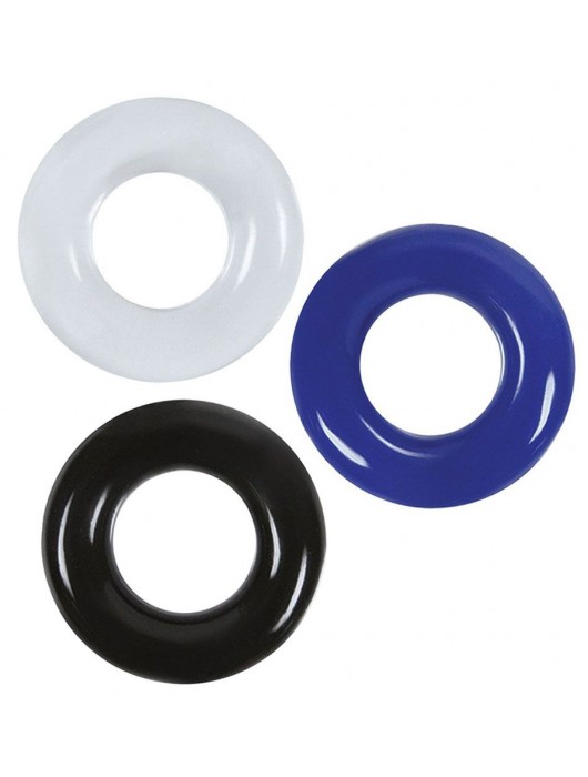 Набор из 3 эрекционных колец без рельефа - Boys of Toys - в Балаково купить с доставкой