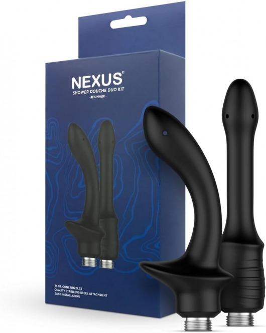 Набор из 2 насадок для анального душа Shower Douche Duo Kit Beginner - Nexus Range - купить с доставкой в Балаково