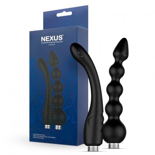 Набор из 2 насадок для анального душа Shower Douche Duo Kit - Nexus Range - купить с доставкой в Балаково