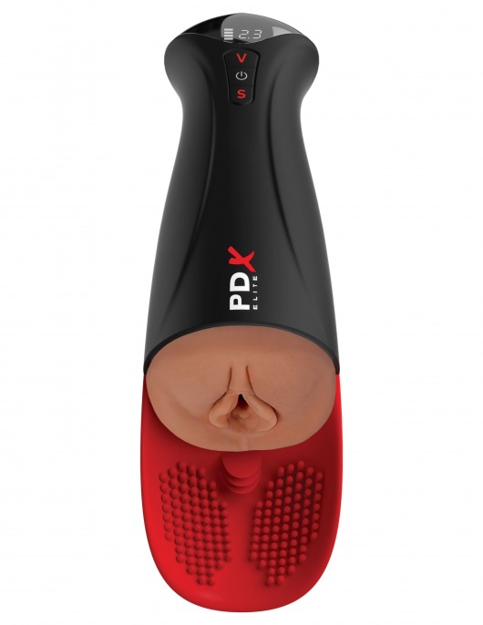 Мастурбатор-вагина в колбе с вибрацией Fuck-O-Matic Pro XL - Pipedream - в Балаково купить с доставкой