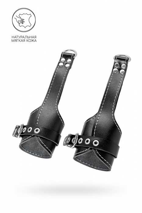 Черные подвесы с белой строчкой - Pecado - купить с доставкой в Балаково