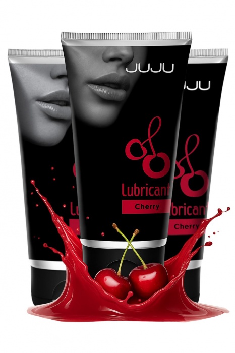 Набор из 3 съедобных лубрикантов JUJU со вкусом вишни - JuJu - купить с доставкой в Балаково