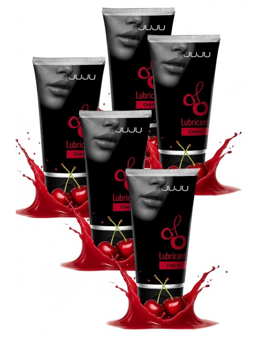 Набор из 5 съедобных лубрикантов JUJU со вкусом вишни - JuJu - купить с доставкой в Балаково