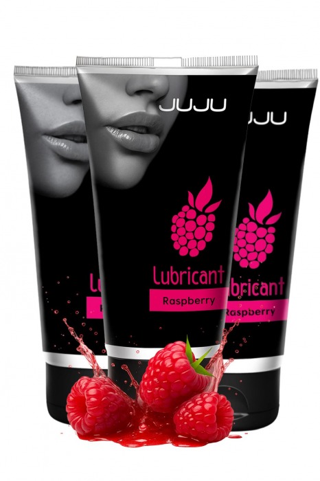 Набор из 3 съедобных лубрикантов JUJU со вкусом малины - JuJu - купить с доставкой в Балаково