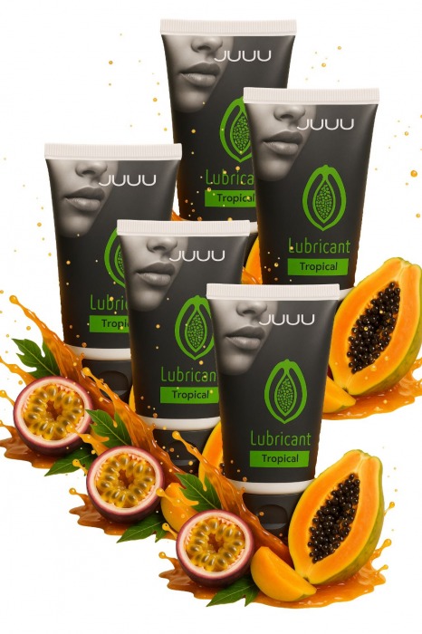 Набор из 5 съедобных лубрикантов JUJU со вкусом тропических фруктов - JuJu - купить с доставкой в Балаково