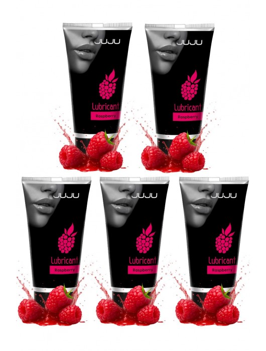 Набор из 5 съедобных лубрикантов JUJU со вкусом малины - JuJu - купить с доставкой в Балаково