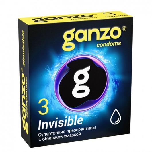 Супертонкие презервативы Ganzo Invisible - 3 шт. - Ganzo - купить с доставкой в Балаково