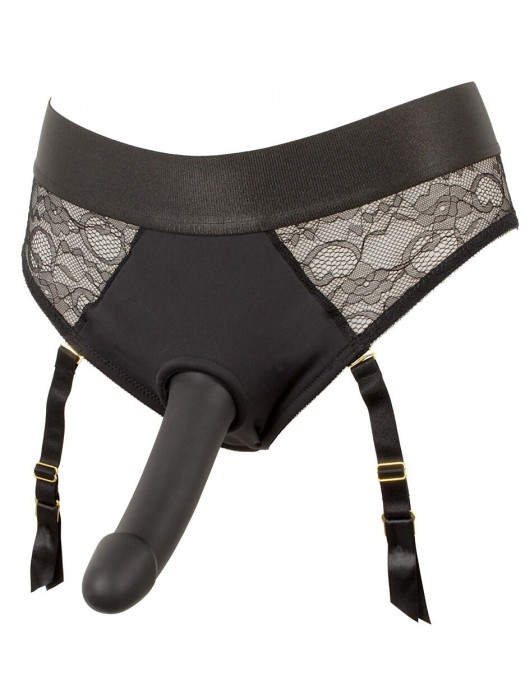 Черный женский страпон Strap-on Set: трусики и насадка - Orion - купить с доставкой в Балаково