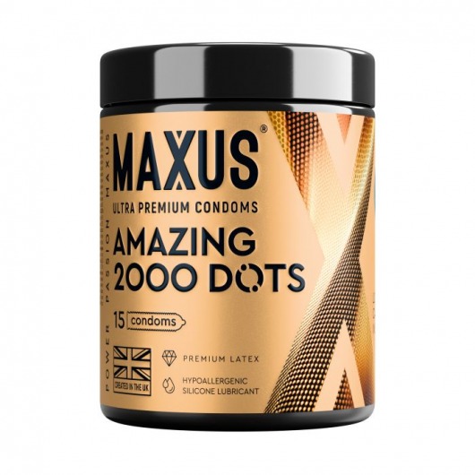 Точечные презервативы MAXUS 2000 Amazing Dots с железным кейсом - 15 шт. - Maxus - купить с доставкой в Балаково