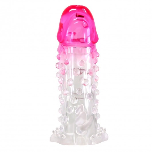 Прозрачно-розовая насадка на пенис Wilford - 13,5 см. - Baile - в Балаково купить с доставкой