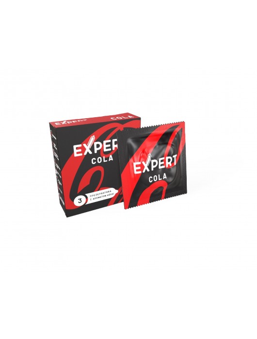 Презервативы с ароматом колы Expert Cola - 3 шт. - Expert - купить с доставкой в Балаково