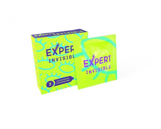 Ультратонкие презервативы Expert Invisible - 3 шт. - Expert - купить с доставкой в Балаково
