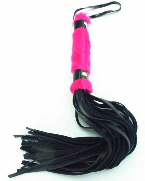 Нежная плеть с розовым мехом BDSM Light - 43 см. - БДСМ Арсенал - купить с доставкой в Балаково