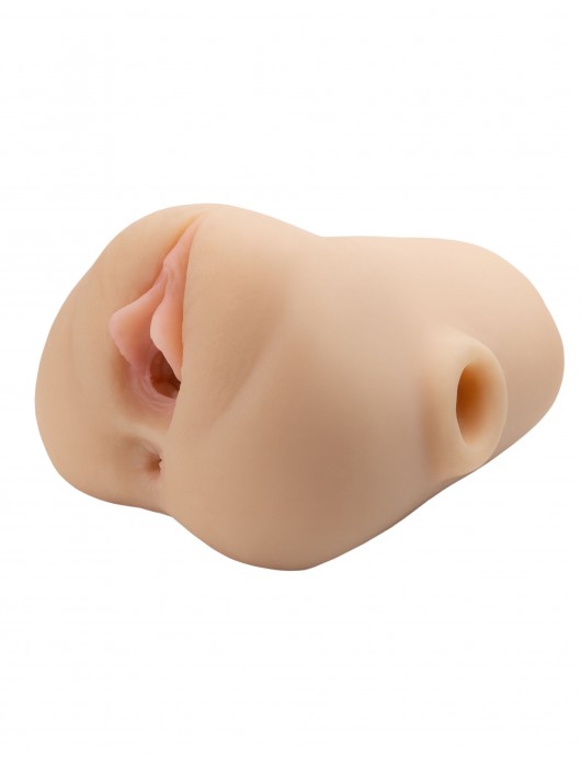 Телесный мастурбатор с вибрацией Double Pounder Vibrating Squeeze Stroker - Pipedream - в Балаково купить с доставкой