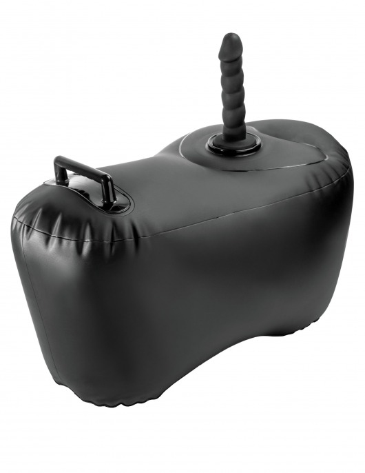 Черное надувное кресло с платформой для фиксации дилдо Body Dock Inflatable Love Seat - Pipedream - купить с доставкой в Балаково
