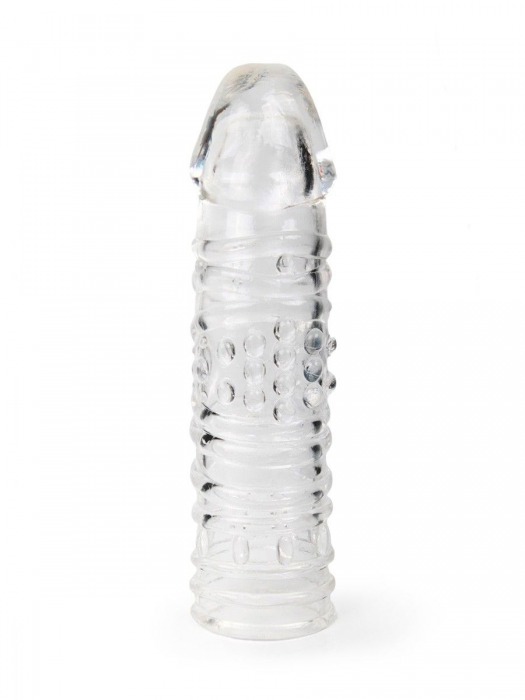 Прозрачная закрытая насадка на пенис - 17 см. - Sex Expert - в Балаково купить с доставкой